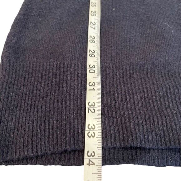 MINKPINK Stripe Me Up Sweater Dress Mini Puff Sleeve Navy Gray Pink Oversized XS - Picture 8 of 10